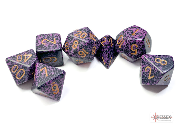 Chessex Hurricane Speckled Polyhedral 7-Die Set