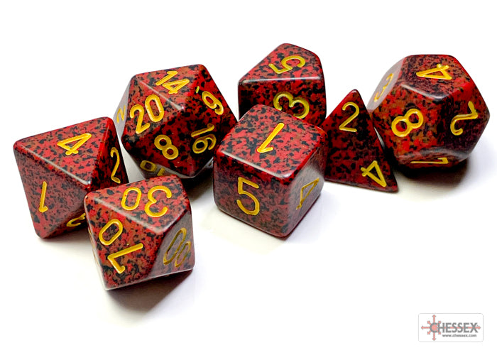 Chessex Mercury Speckled Polyhedral 7-Die Set