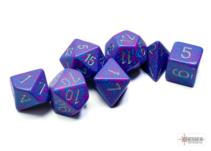 Chessex Silver Tetra Speckled Polyhedral 7-Die S