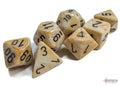 Chessex Marble Ivory w/black Classic Polyhedral