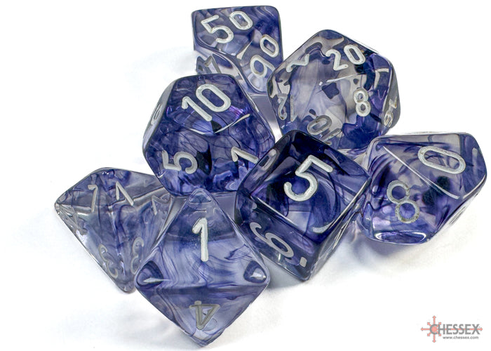 Chessex Nebula Black w/white Signature Polyhedra