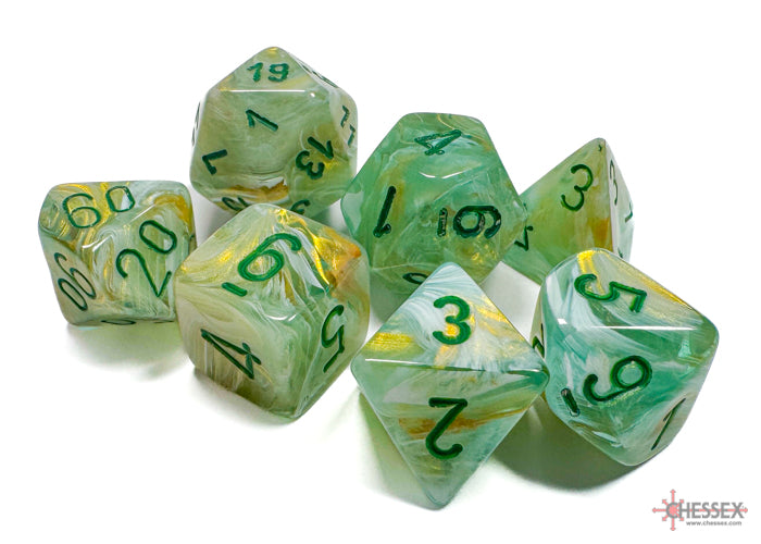 Chessex Marble Green w/dark green Signature Poly