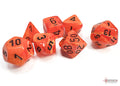 Chessex Vortex Orange w/black Classic Polyhedral