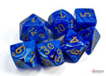 Chessex Vortex Blue w/gold Signature Polyhedral
