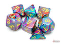 Chessex Festive Mosaic w/yellow Classic Polyhedr