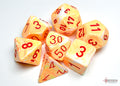 Chessex Festive Sunburst w/red Signature Polyhed