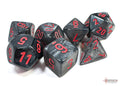 Chessex Velvet Black w/red Classic Polyhedral 7