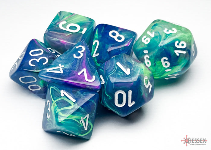 Chessex Festive Waterlily w/white Signature Poly