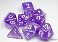 Chessex Borealis Purple w/white Signature Polyhe