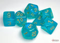 Chessex Borealis Teal w/gold Signature Polyhedra