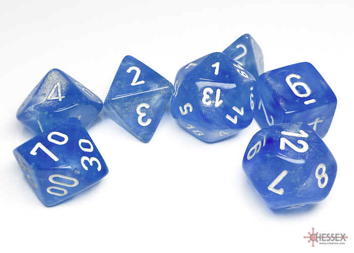 Chessex Borealis Sky Blue w/white Signature Poly