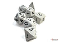 Chessex White w/black Opaque Polyhedral 7-Die Se