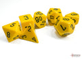 Chessex Yellow w/black Opaque Polyhedral 7-Die S