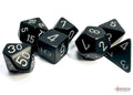 Chessex Black w/white Opaque Polyhedral 7-Die Se