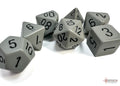 Chessex Grey w/black Opaque Polyhedral 7-Die Set