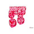 Chessex Translucent 16mm d6 Pink/white Dice Block (12 dice)