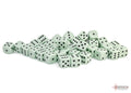 Chessex Opaque 12mm d6 Pastel Green/black Dice Block (36 dice)