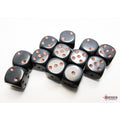 Chessex Opaque 16mm d6 Dark Grey/copper Dice Block (12 dice)