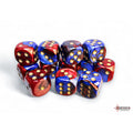 Chessex Gemini 16mm d6 Blue-Red/gold Dice Block (12 dice)