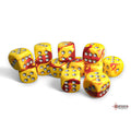 Chessex Gemini 16mm d6 Red-Yellow/silver Dice Block (12 dice)