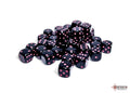 Chessex CHX25848 Opaque Black/Pink D6 Set of 36 (12mm) (9250464465133)