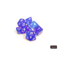 Chessex CHX27567 Nebula Aura/White Luminary Polyhedral 7 Dice Set (9250466627821)
