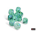 Chessex CHX27795 Borealis Kelp/Light Green Luminary D6 Set of 12 (16mm) (9250467479789)