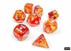 Chessex CHX30073 Nebula Molten/white Luminary Polyhedral 7-Dice Set (with bonus die)
