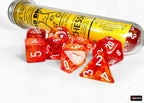 Chessex CHX30073 Nebula Molten/white Luminary Polyhedral 7-Dice Set (with bonus die)