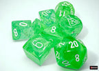 Chessex CHX30074 Nebula Gelatinous/white Polyhedral 7-Dice Set (with bonus die)