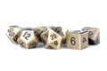 MDG 16mm Metal Polyhedral Dice Set Antique Gold - MDG005