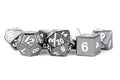 MDG 16mm Metal Polyhedral Dice Set Sterling Grey - MDG008