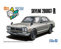 Aoshima 1/24 SKYLINE HT 2000 GT-R 1970 SILVER