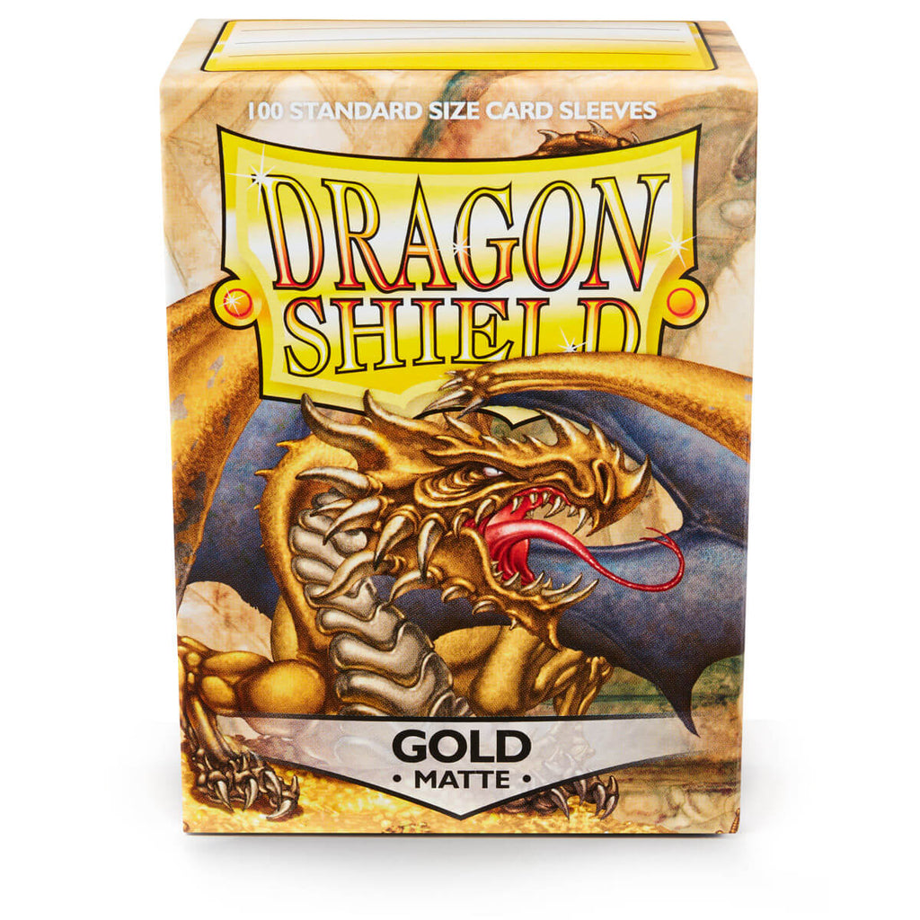 Dragon Shield Sleeves (100) Gold Matte (2)