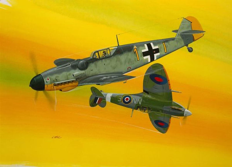 Revell 3710 1/72 Combat Set: Messerschmitt vs. Spitfire (2 Pack) - Hobby City NZ (7521380073709)