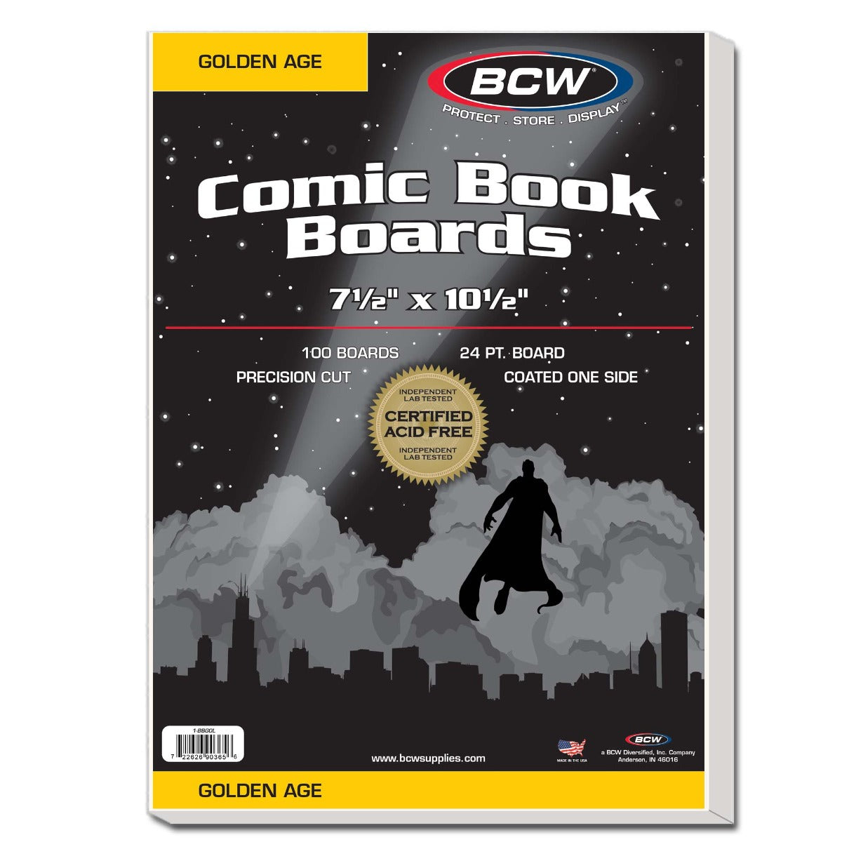 BCW / Monster Comic Backing Boards Golden 7 1/2 X 10 1/2