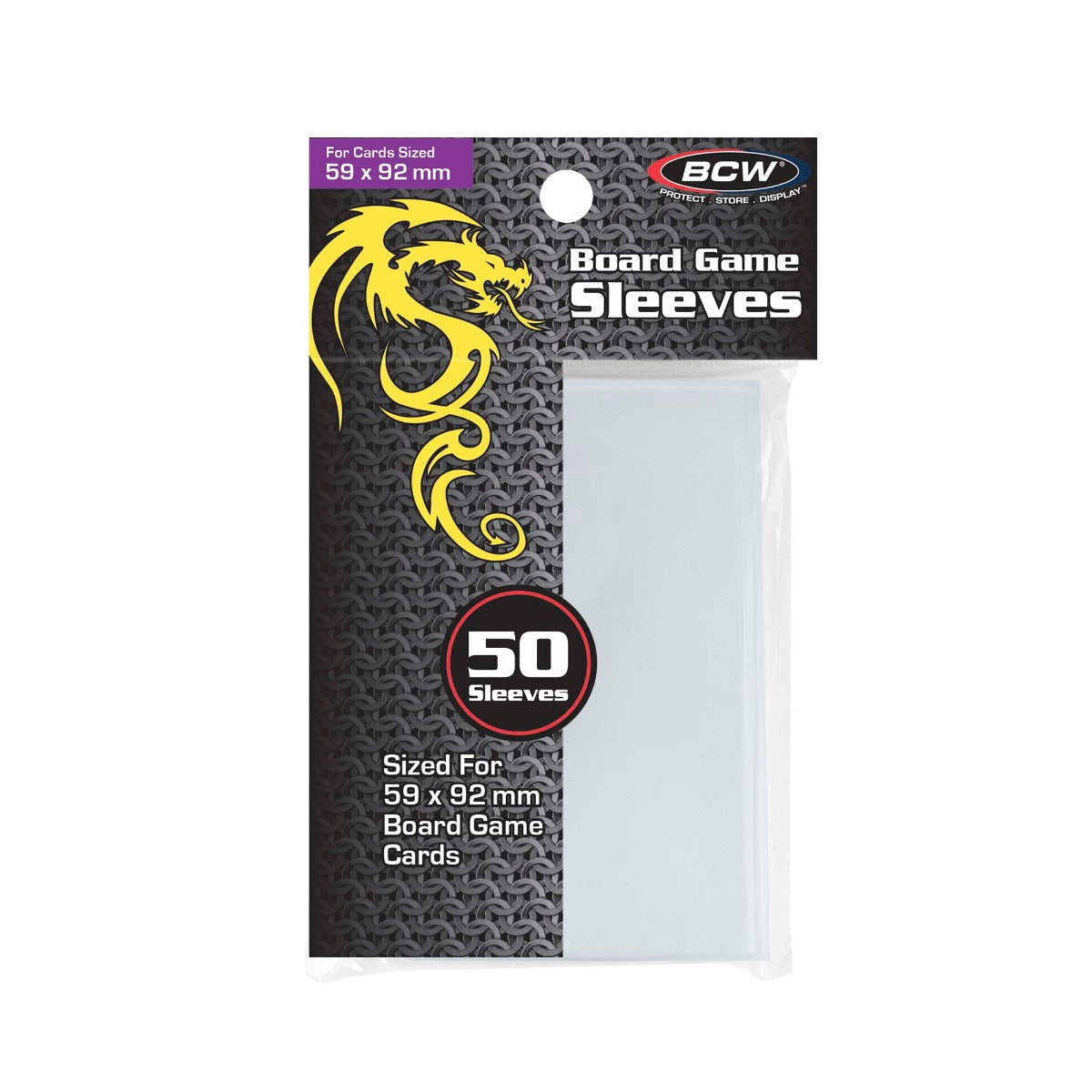 BCW / Monster Board Game Sleeves Standard European (59mm x 9