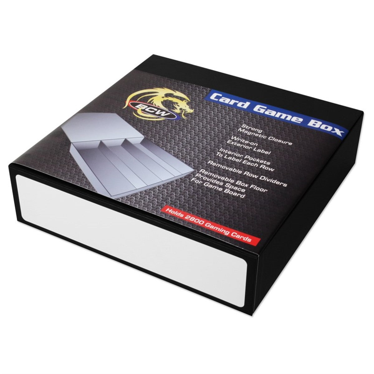BCW / Monster Card Game Box 3 Row Black with White