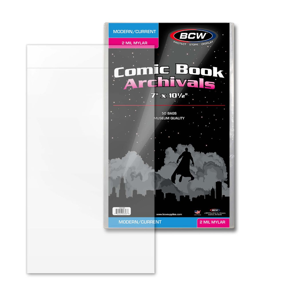 BCW / Monster Comic Mylar Archival C/M 4 MIL 7 1/4X 10 1/2 (2)