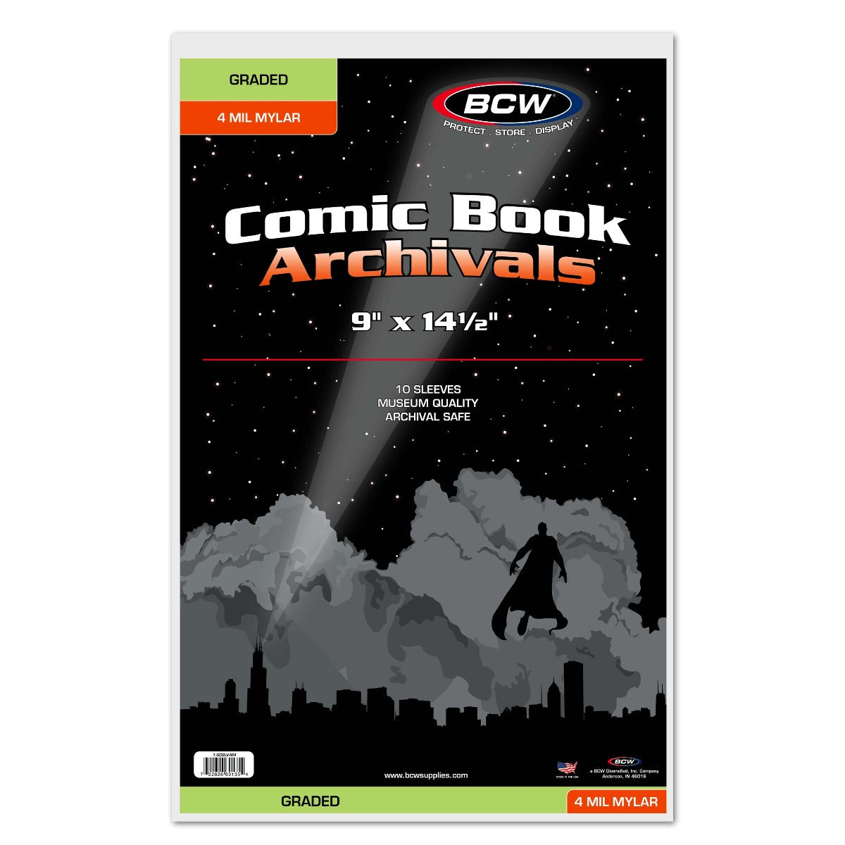 BCW / Monster Comic Mylar Sleeves Graded 4 MIL 9 X 14 1/2