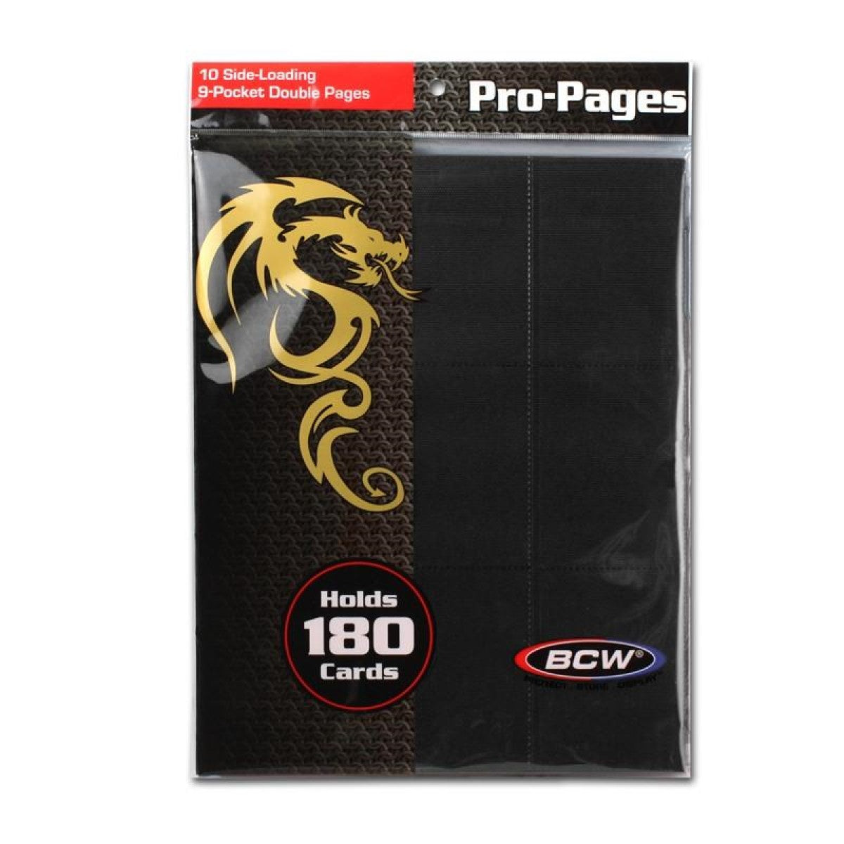 BCW / Monster 18-Pocket Pages Sideloading Black