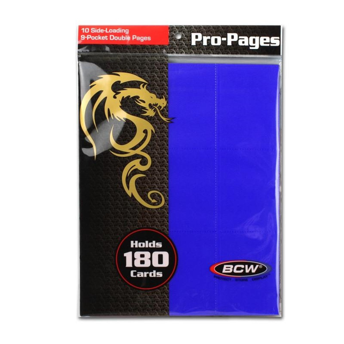 BCW / Monster 18-Pocket Pages Sideloading Blue