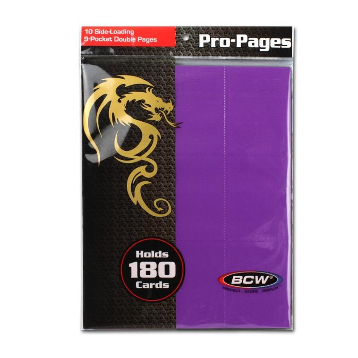 BCW / Monster 18-Pocket Pages Sideloading Purple