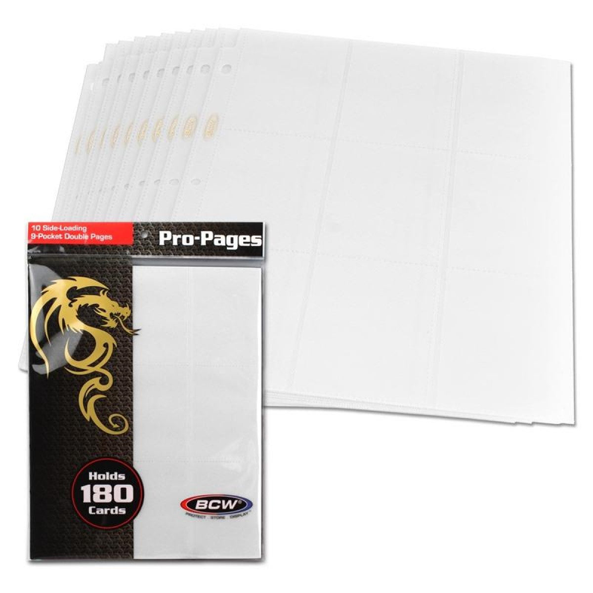 BCW / Monster 18-Pocket Pages Sideloading Green