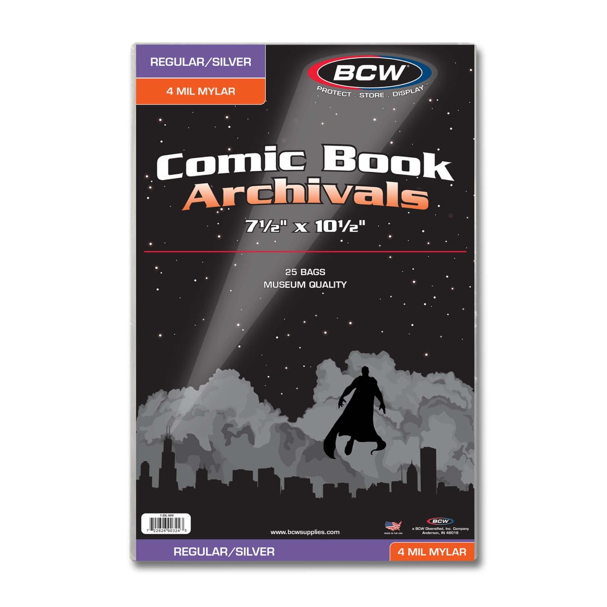 BCW / Monster Comic Silver/Regular Comic Mylar 4 MIL 7 1/2