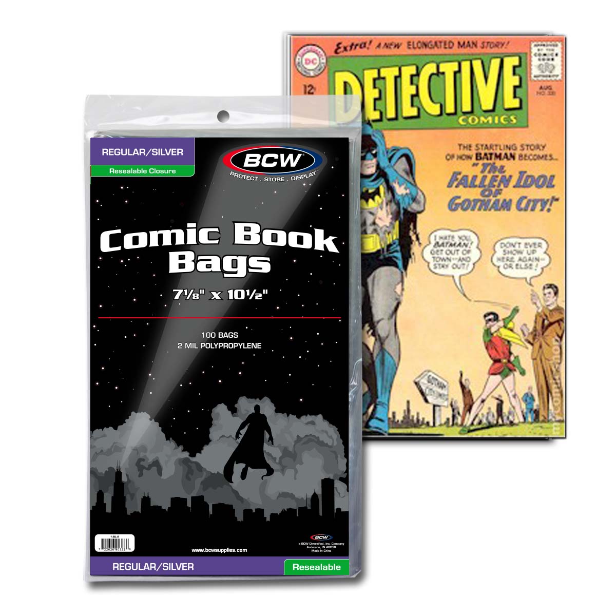 BCW / Monster Comic Silver/Regular Comic Mylar 2 MIL 7 1/4
