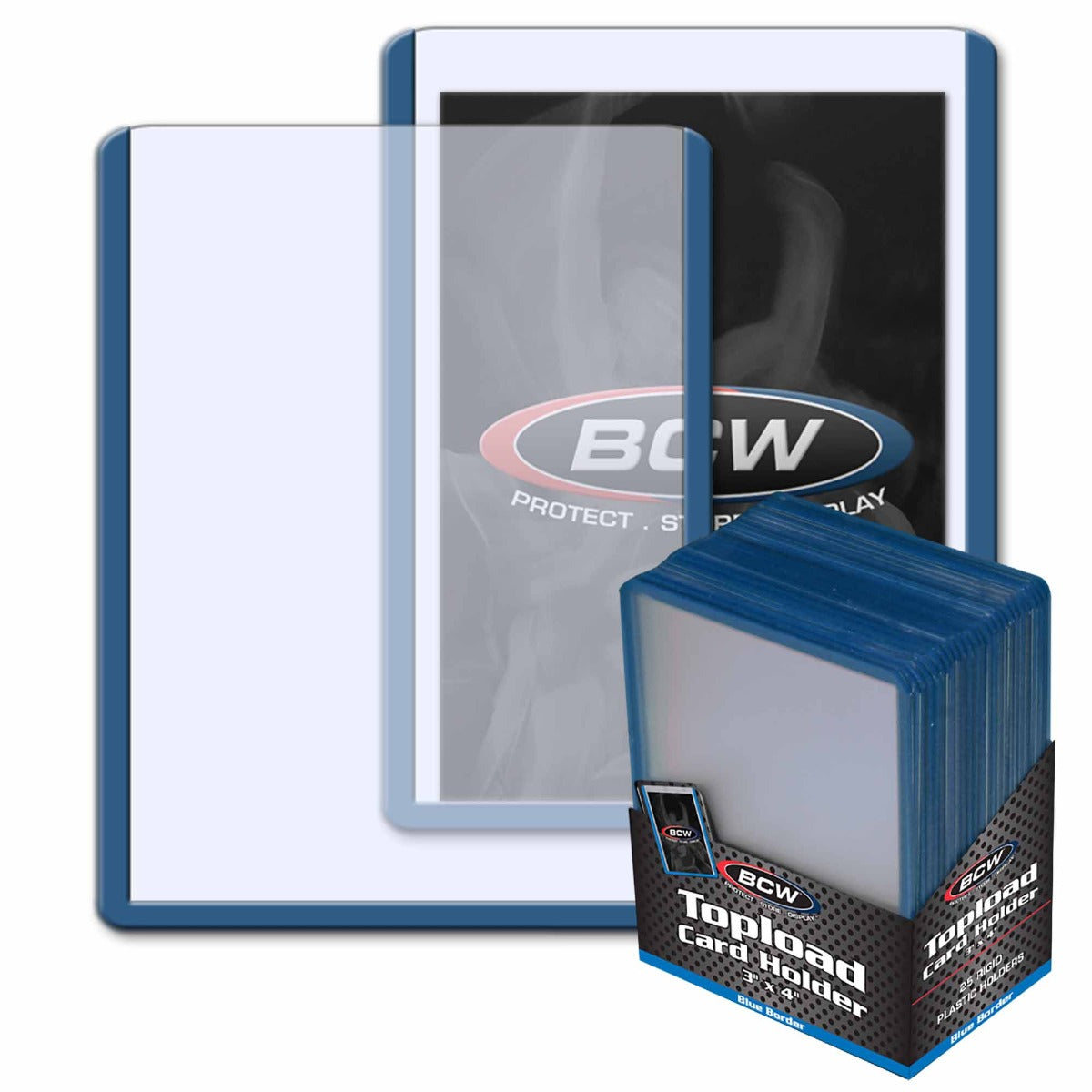 BCW / Monster 3x4 Topload Card Holder Blue Border