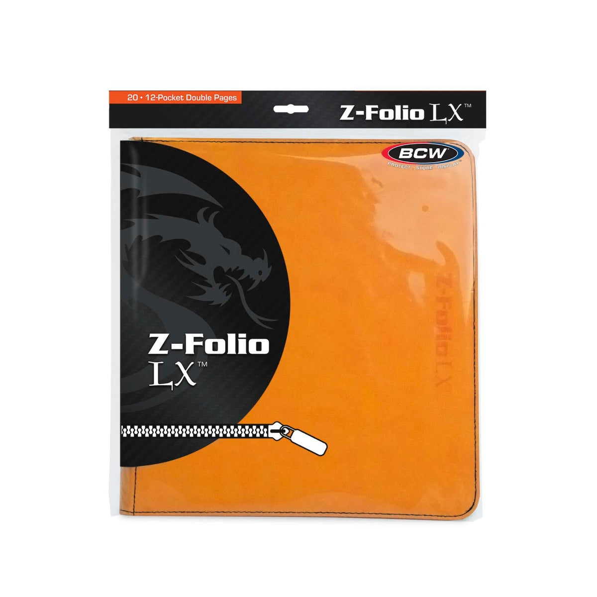 BCW / Monster Zipper Folio 12-Pocket LX Orange