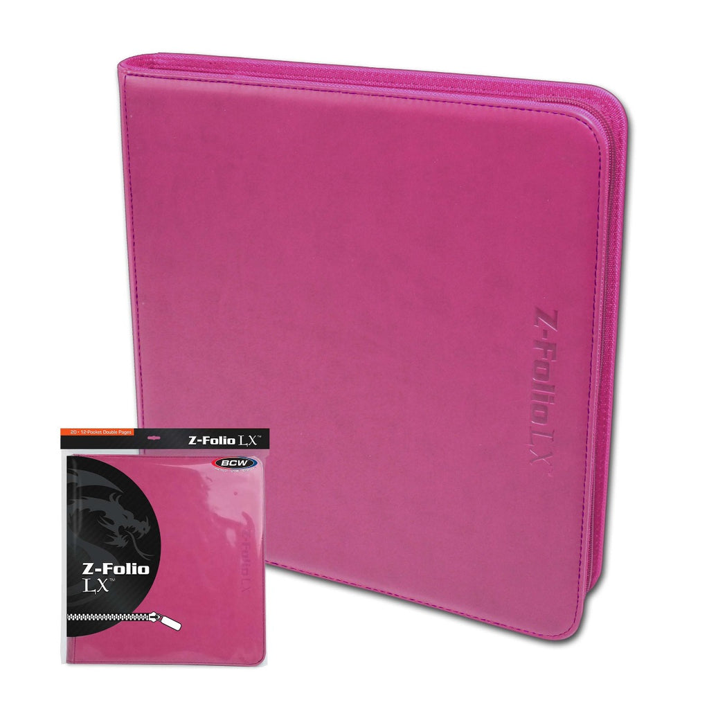 BCW / Monster Zipper Folio 12-Pocket LX Pink (2)