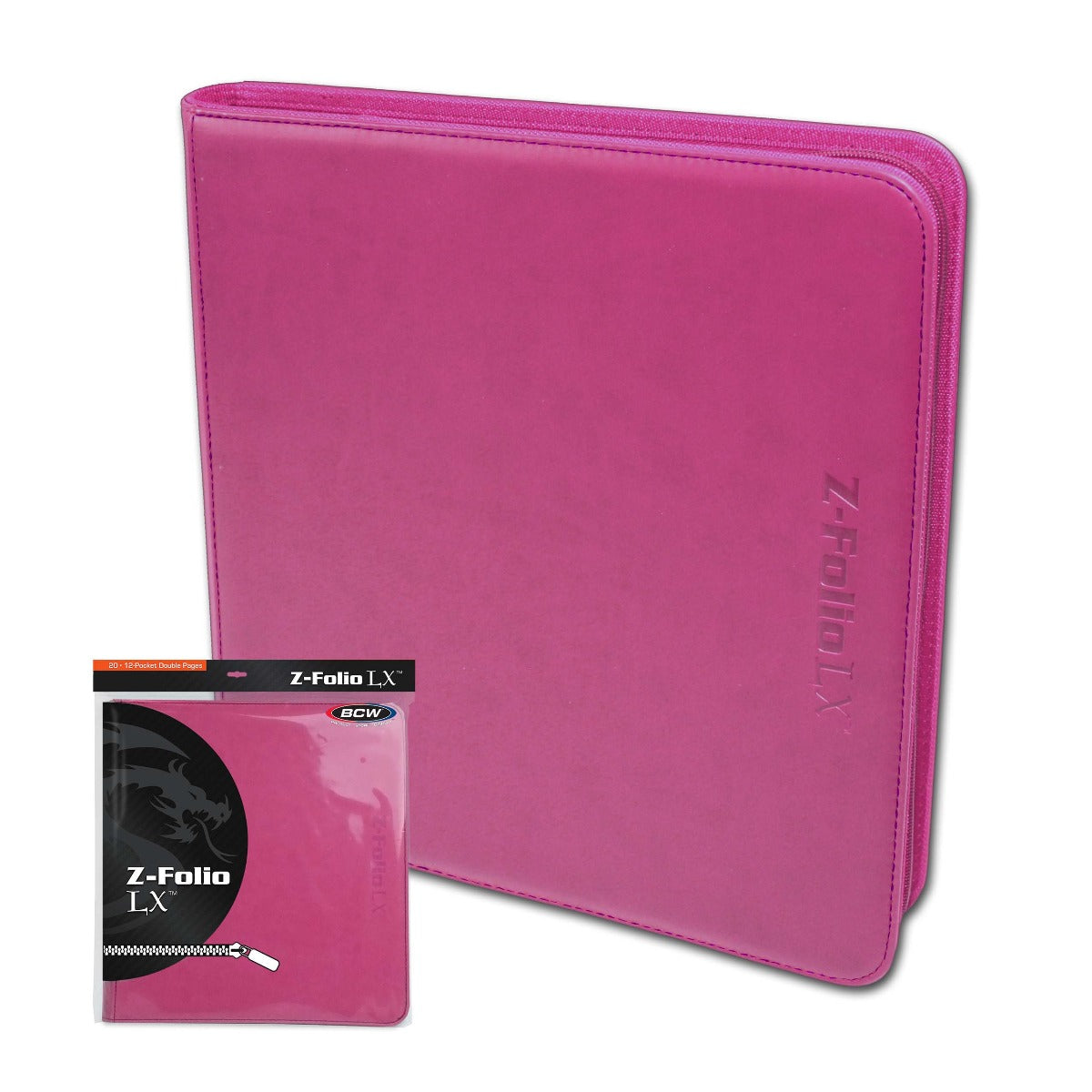 BCW / Monster Zipper Folio 12-Pocket LX Pink (2)